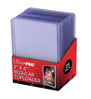 ULTRA PRO 3" X 4" Clear Regular Toploader 35pt (25-ne pakk)